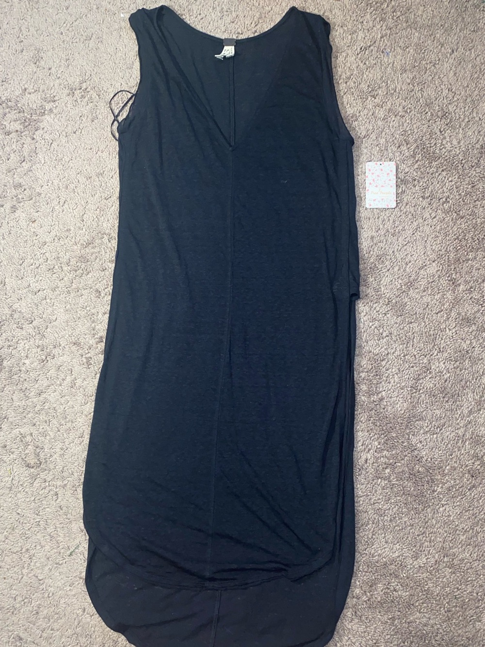 NWT Free People Women’s Lace Beach Cover Up Size XS Black Summer Sheer Look Top